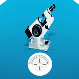 Lensmeter corona cross target